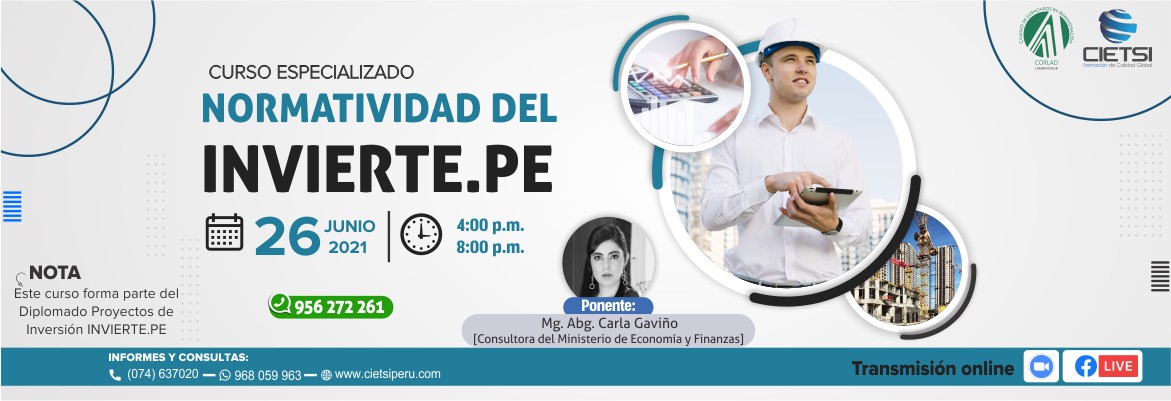 curso especializado normatividad del sistema nacional de programaciOn multianual y gestiOn de inversiones inviertepe 2021